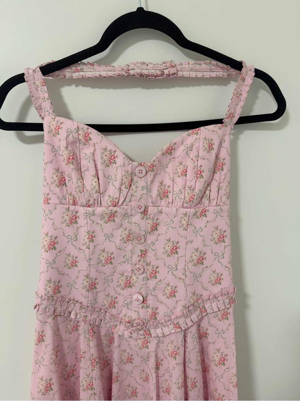 House of CB Pink Floral Halter Midi Dress - Picture 4 of 6